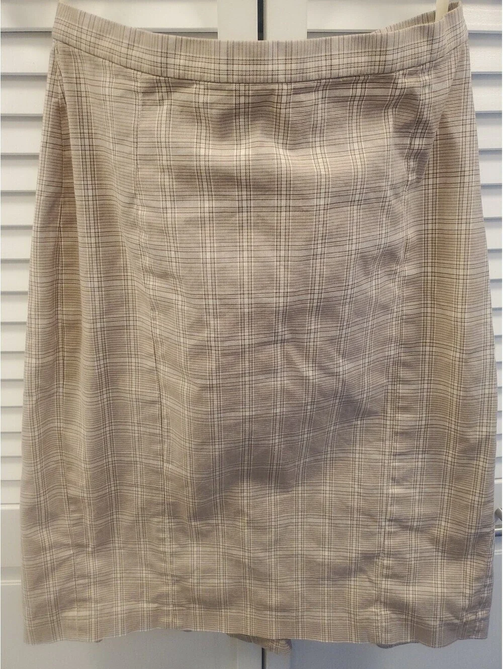 Gap Plaid Tan  stretch skirt Sz 2
